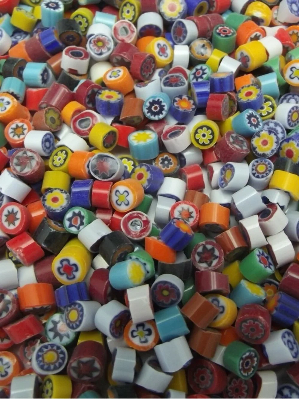 Millefiori Slices Craft Beads - Multicolor